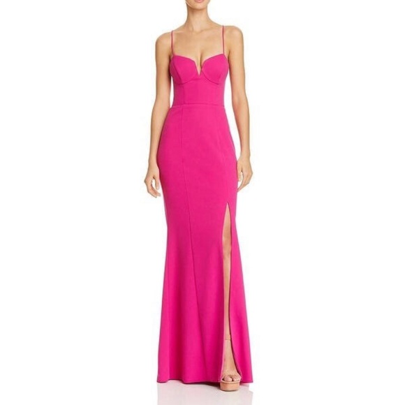 bariano Dresses & Skirts - Bariano Corseted Long Gown Fuchsia Pink XL EXTRA LARGE NEW NWT REG $298
